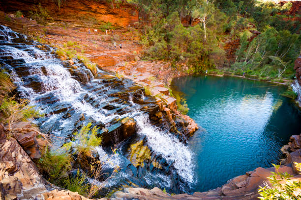 Fortescue Falls, Karijini National Park, Western Australia. stock photo