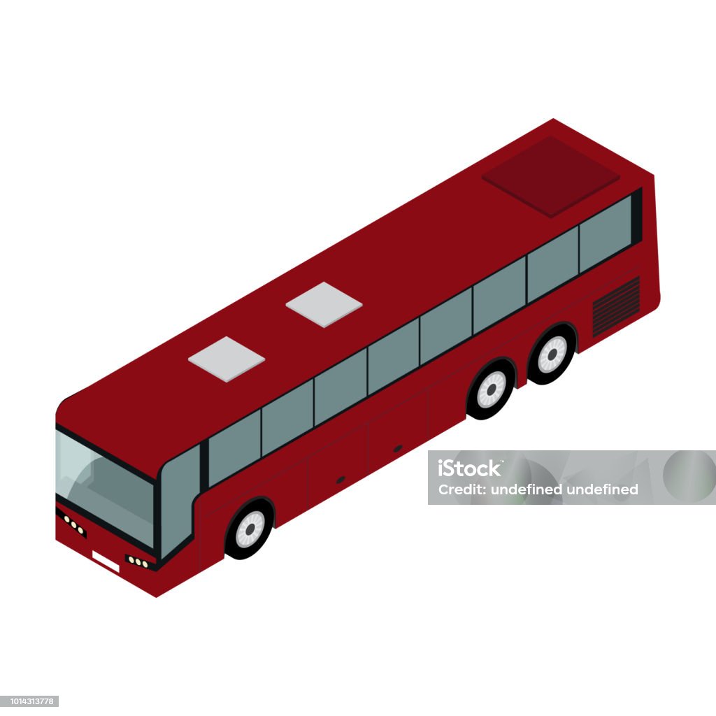 Isometric Bus Isometric Bus Illustration Stock Illustration - Download Image Now ...