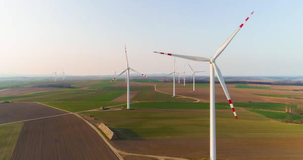 istock Windmills Farm Aerial View 1014333212