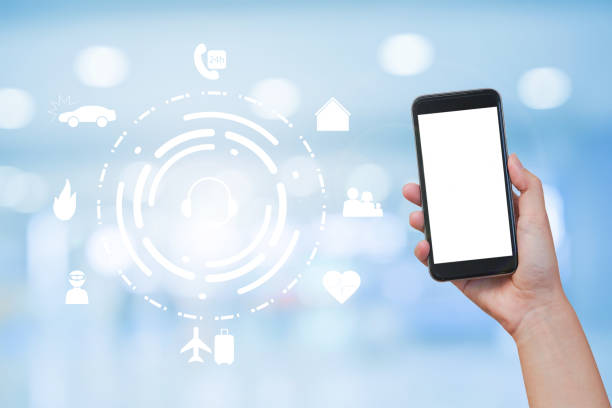 istock close up woman hand holding smartphone with white mock up on device and virtual interface of all insurance on blur background (hand isolated with paths ) 1014338952