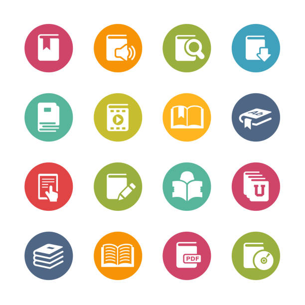 Book Icons // Fresh Colors Series Vector icons for your digital or print projects. exercise book stock illustrations