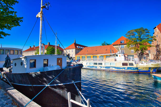 Copenhagen, scenic river canals in historic center