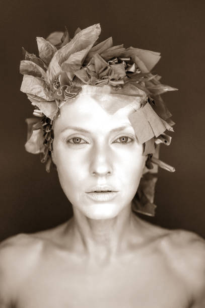 istock White woman face wearing hat 1014386064