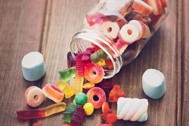 istock Various sugary candy in a glass jar 1014386762