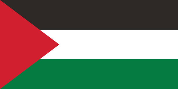 Vector Image of Palestine Flag Vector image for Palestine flag. Based on the official and exact Palestinian flag dimensions (2:1) & colors (Black, White, 356C and 186C) palestinian flag stock illustrations