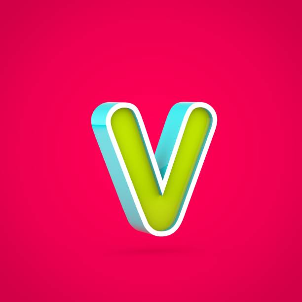 istock Juicy letter V lowercase isolated on hot pink background. 1014426428