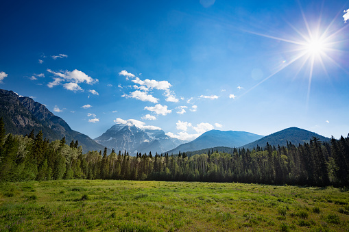 Mount Robson in the morning sun, British Columbia, Canada