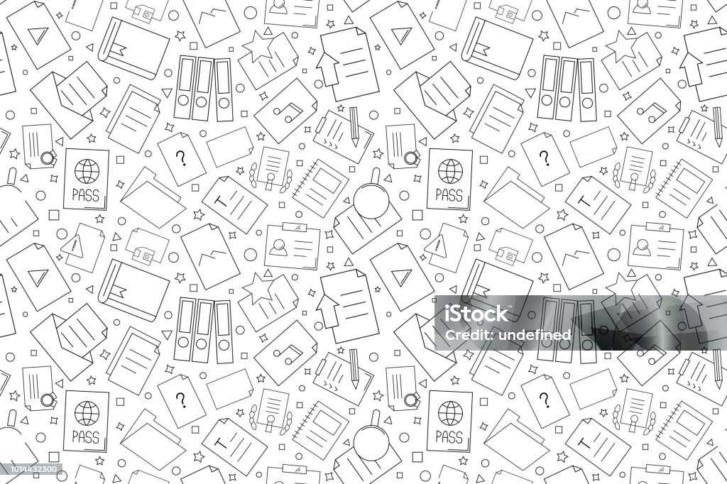 Modern Pattern Document Background Vector Document Pattern Document Seamless Background Stock Illustration ...