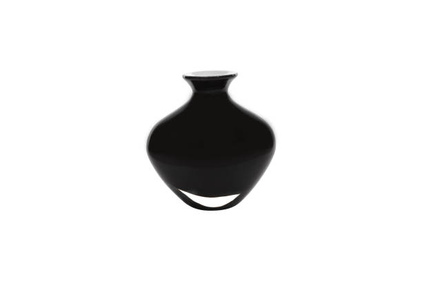 istock Elegant glass vase isolated on a white background (glass, empty, vase) 1014436254
