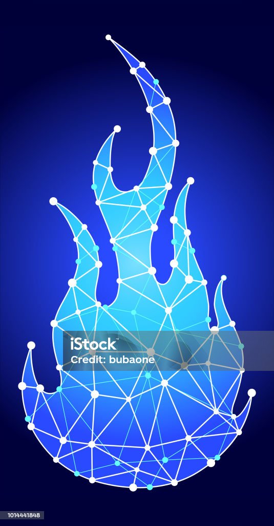 Flame Blue Triangle Node Vector Pattern Stock Illustration - Download ...