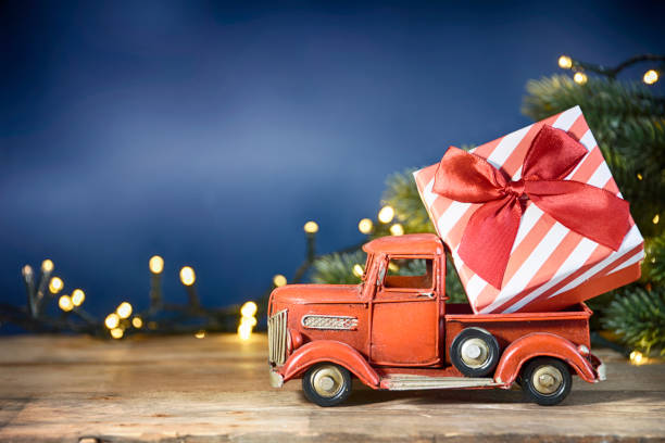 Red truck toy carrying