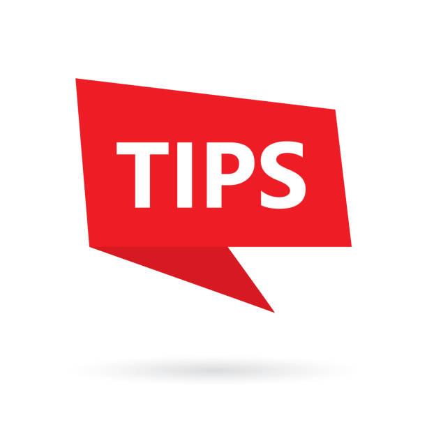tips word on speach bubble tips word on speach bubble- vector illustration tips tricks stock illustrations