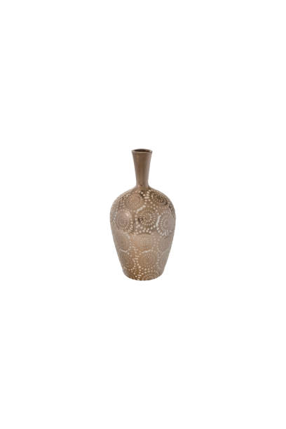 istock Elegant glass vase isolated on a white background (glass, empty, vase) 1014459260