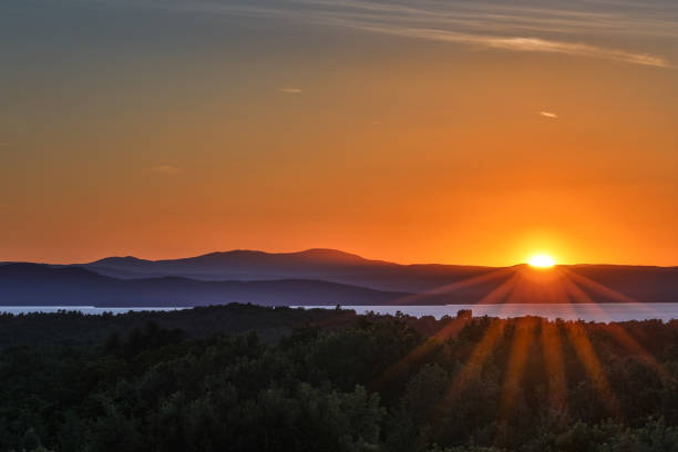 Vermont Sunsets and Sunrises over Water