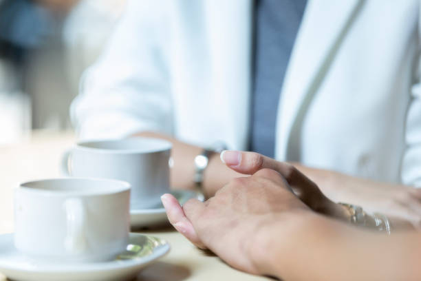 istock Romantic couple in coffee shop 1014480458
