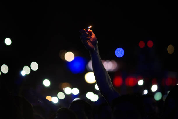 istock Romance on the concert, lighter in the hand 1014486034