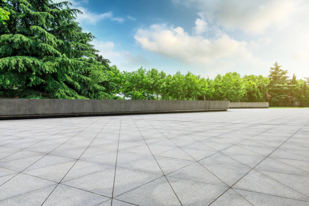 istock Square floor and green forest natural landscape 1014499450