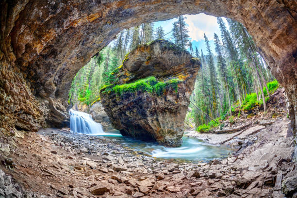 istock Hidden Cave at Johnston Canyon in Banff National Park, Alberta, Canada 1014511320