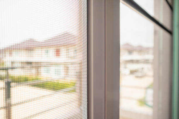 istock mosquito net wire screen on house window protection against insect 1014519358