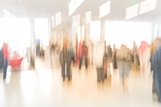 istock Abstract background group of people waiting at airport boarding gate 1014528384