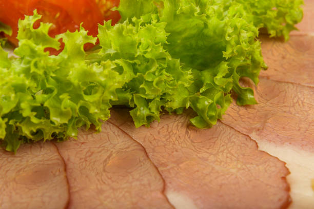 Sausage cuts of different varieties on a plate