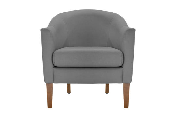 istock armchair. Modern designer chair on white background. Texture chair. 1014529334