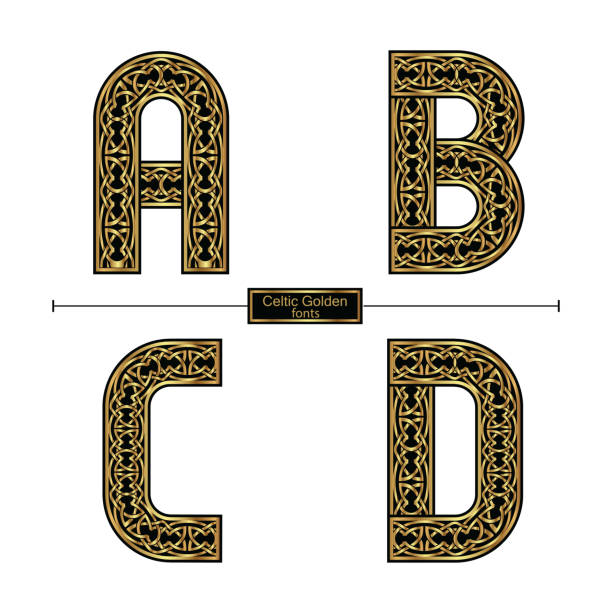Golden Abcd 1,200+ B Angle Stock Photos, Pictures & Royalty-Free Images - iStock