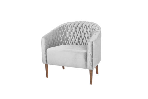 istock armchair. Modern designer chair on white background. Texture chair. 1014549780