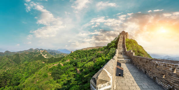 istock Beautiful Great Wall of China at sunset 1014555148