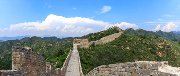 istock The Great Wall of China under the blue sky 1014558400