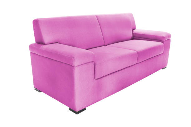 istock Two seats cozy pink sofa isolated on white 1014558496