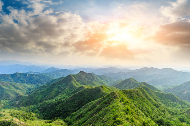 istock Green mountains and beautiful sky clouds 1014561268