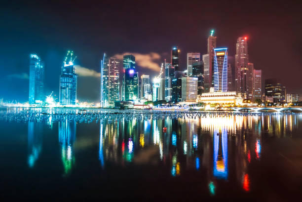 istock Business district in marina bay Singapore 1014590334