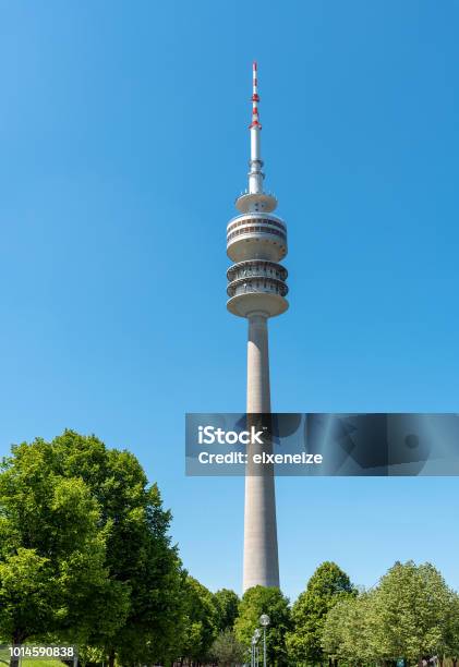 The Munich Tv Tower Stock Photo - Download Image Now - Olympic Tower - Munich, Munich, Tower