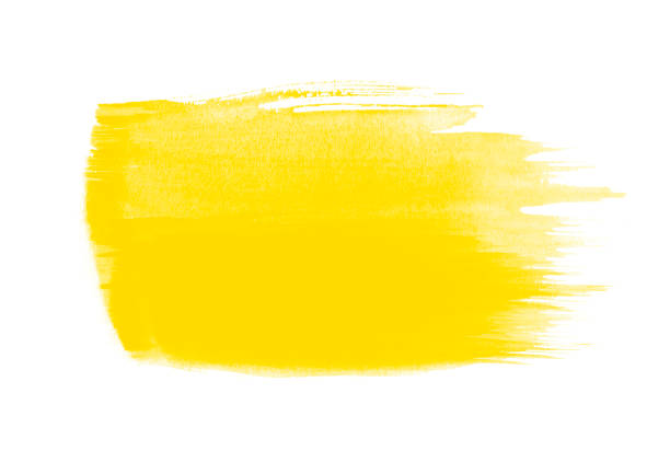istock Yellow color graphic patches brush strokes design effect element for background 1014599412