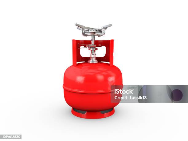 Propane Cylinder With Compressed Gas 3d Illustration Stock Photo - Download Image Now