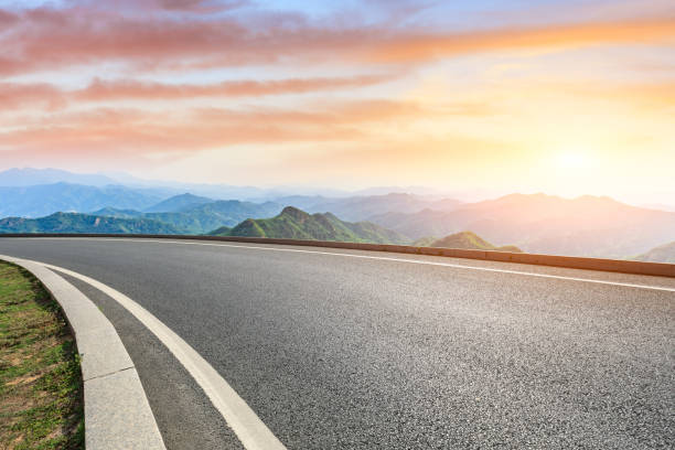istock Asphalt highway and mountain natural landscape at sunrise 1014631790