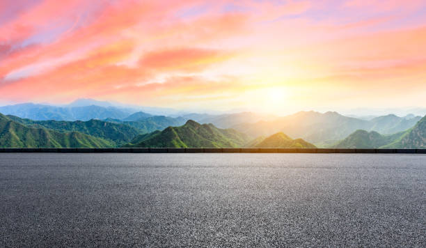 istock Asphalt highway and mountain natural landscape at sunrise 1014632200