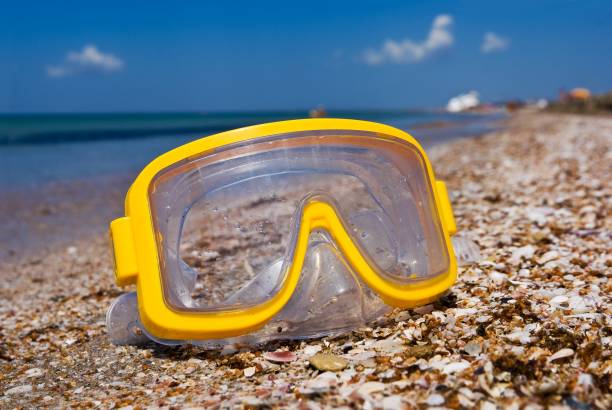 istock diving mask on a sea coast 1014634474