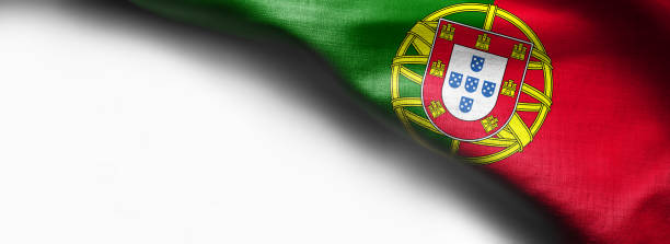 istock Portugal waving flag on white background 1014640436