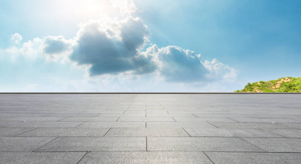 istock Square floor and mountain natural landscape 1014649142
