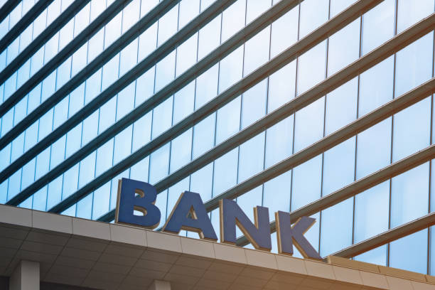 istock Bank building in a financial district 1014649318