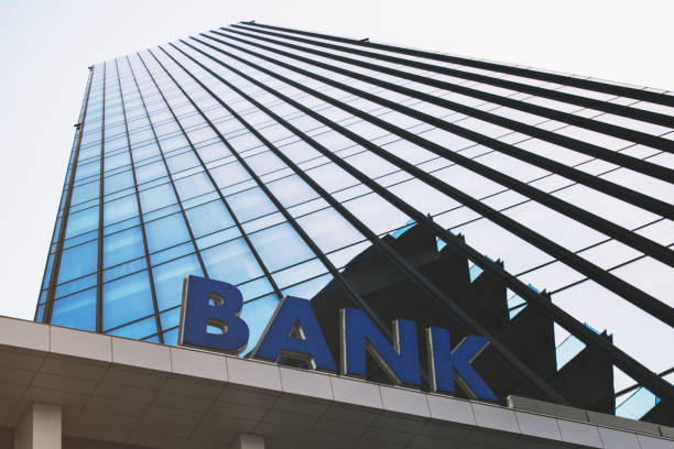 istock Bank building in a financial district 1014651498