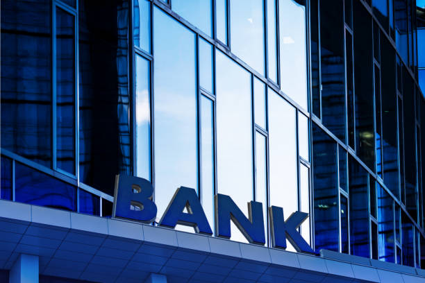 istock Bank building in a financial district 1014651668