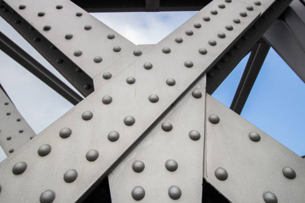 istock Metal structure of bridge construction. Hamurg Germany 1014651884