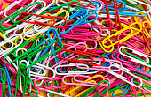 Colorful Paperclips Background