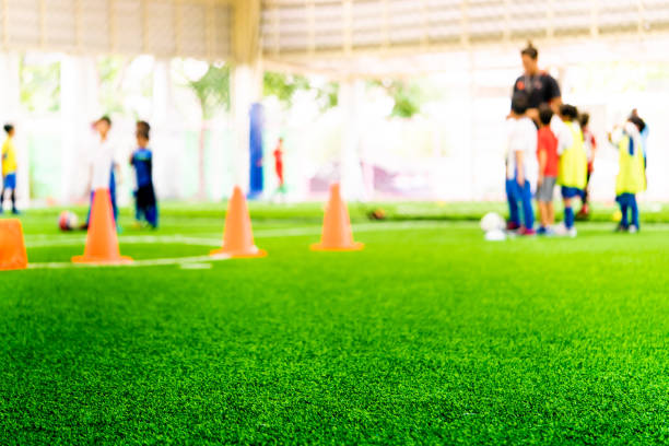 istock Children indoor sport training ground abstract blur 1014658042