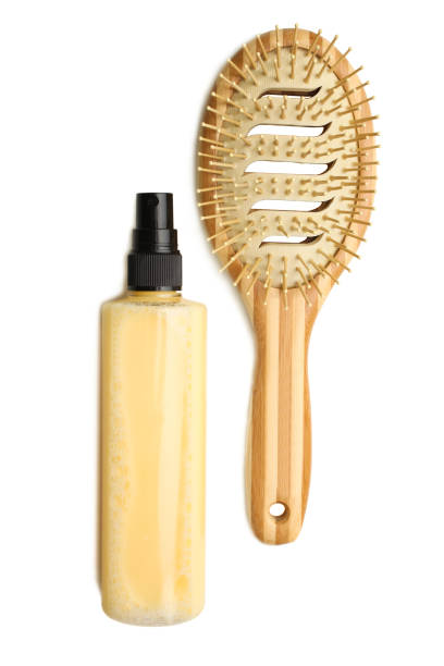 istock Bamboo comb and hair care product 1014661810