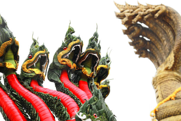 Naga statue isolated on white background