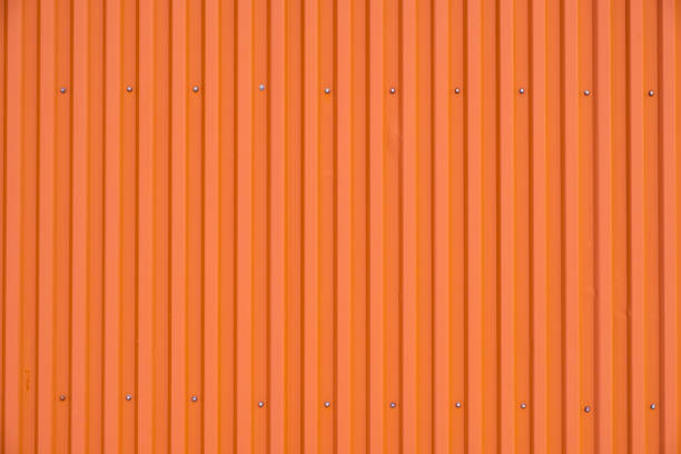 fondo y envase naranja fila rayada textura - orange wall fotografías e imágenes de stock